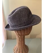 Vintage STETSON Gray Wool Herringbone Tweed Fedora Hat Size 7-7 1/8 M ex... - €54,93 EUR