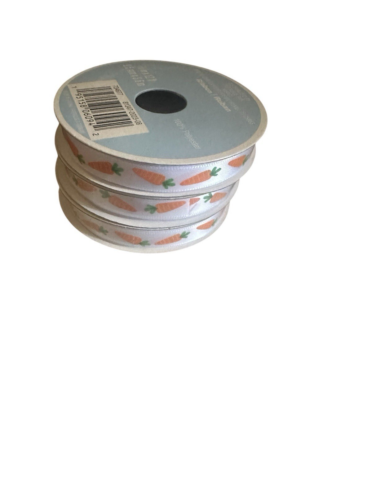 Lot Of 3 NEW Celebrate It Carrots EASTER 3/8inx12ft Ribbon HOME DECOR - $3.93