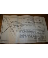 1939 CANOJOHARIE NY ROAD MAP RIGHT OF WAY ALFORD JOSEPH RETALLICK - £7.74 GBP