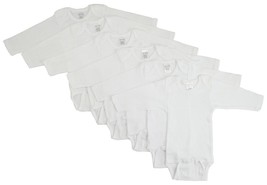 Unisex 100% Cotton Long Sleeve White Onezie 6 Pack Large - £28.12 GBP