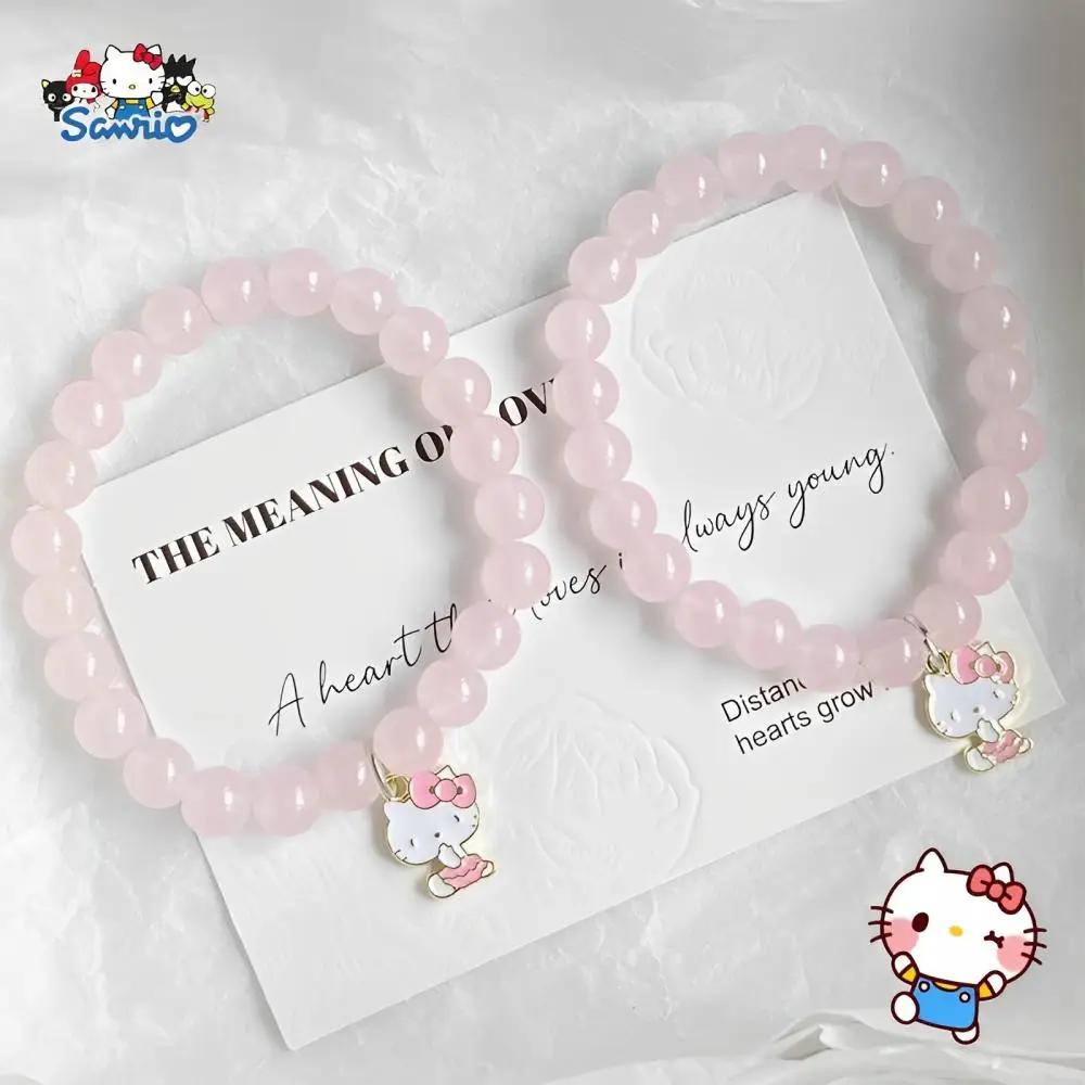 Kawaii Sanrio HelloKitty Melody Bracelets Cartoon Kt Cat Cute Pink Kitten A - £5.22 GBP+