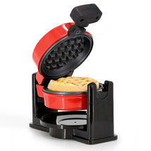 MegaChef Non-Stick Round Electric Flip 5 Inch Belgian Waffle Maker in Red - $70.01 MegaChef Non-Stick Round Electric Flip 5 Inch Belgian Waffle Maker in Red - $70.01
