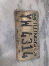 Vintage 1979 Illinois &quot;Land Of Lincoln&quot; License Plate YW 431 Expired - £7.90 GBP
