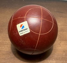 Vintage Sportcraft maroon/red circular Pattern Bocce Ball Replacement - $10.00