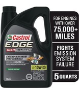 Castrol Edge High Mileage 10W-30 Advanced Full Synthetic Motor Oil, 5 Qu... - $74.68 CAD