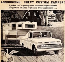 Chevy Custom Camper Advertisement 1965 Automobilia RV Camping DWS6E - £27.43 GBP