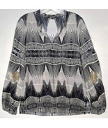 Kobi Halperin Felicia Ikat Silk Blouse Size S Tribal Print Sequin Embell... - $52.20