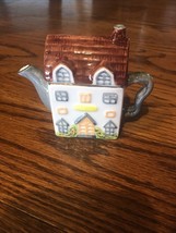 Vintage Ceramic 2 Story House Decorative Teapot 3.5 Inches Length Thailand - €16,20 EUR