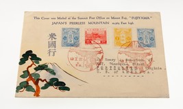 Karl Lewis 1934 Peint à la Main Aquarelle Housse Japon VA, USA Fujiyama C-7 - $157.41