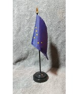State of Alaska Mini 4&quot;x6&quot; Desk Stick Flag, With Black Plastic Stand - $8.99+