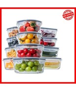 Versatile 24-piece Airtight Glass Food Storage Containers with Snap-Lock... - $70.23 CAD