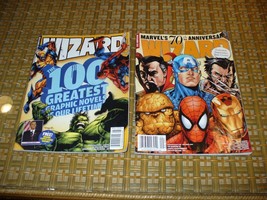 Wizard Magazine #215 Marvel's 70th Anniversary & #212 100 Greatest Graphic Novel - $4.40