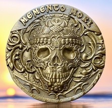 Memento Mori Stoic Philosophy Gold Pirate Skull Coin, Remember You Must Die - £12.63 GBP