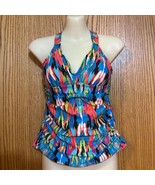 Athena NWOT Ladies Lined Ruched slimming Tankini size 6 - $786.95 MXN