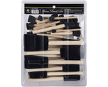 50 Pack 0.5&quot;-2&quot; Different Size Assorted Foam Brush Set Wood Handle - £15.96 GBP