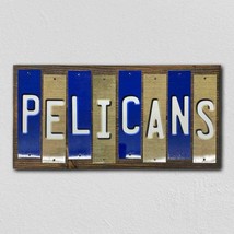 Pelicans Team Colors Basketball Fun Strips Novelty Wood Sign WS-694 - £43.32 GBP