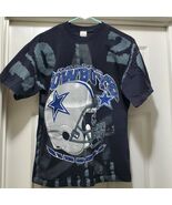 Vintage Riddell NFL Dallas Cowboys Helmet Graphic T-Shirt 1997 USA Men&#39;s M - $53.68