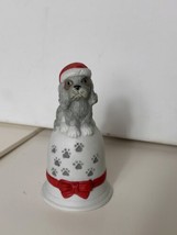 Vintage Christmas DOG  Snow Prints Paw Prints Holiday Jingling Bell  - £21.68 GBP