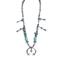 Vintage Sterling Silver Squash Blossom Necklace - $446.99