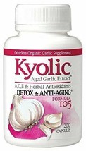 NEW Kyolic Aged Garlic Extract Formula 105 Detox and Anti-Aging 200 Capsules - £22.74 GBP