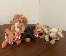 90s Ty Beanie Babies Forest Animals Lot of 5 - £11.78 GBP