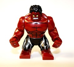 Hulk Red Comic Big Size Custom Minifigure - £5.32 GBP