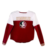 Colosseum Womens S Garnet &amp; White FSU Seminoles Osceola Long Sleeve Cott... - £11.95 GBP