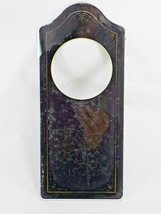 Wall Clock Pendulum Door Glass Front Cover Insert Black &amp; Gold 12 5/8&quot; X 5 1/2&quot; - £17.20 GBP