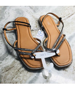 Fifth &amp; Luxe Ladies Fashion Black Sandals Size 10Rhinestones - $35.52