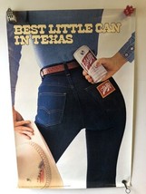 1980 Schlitz Beer Cowgirl Jeans Patch Poster Brewing Company 20x30 Made In USA - £45.09 GBP