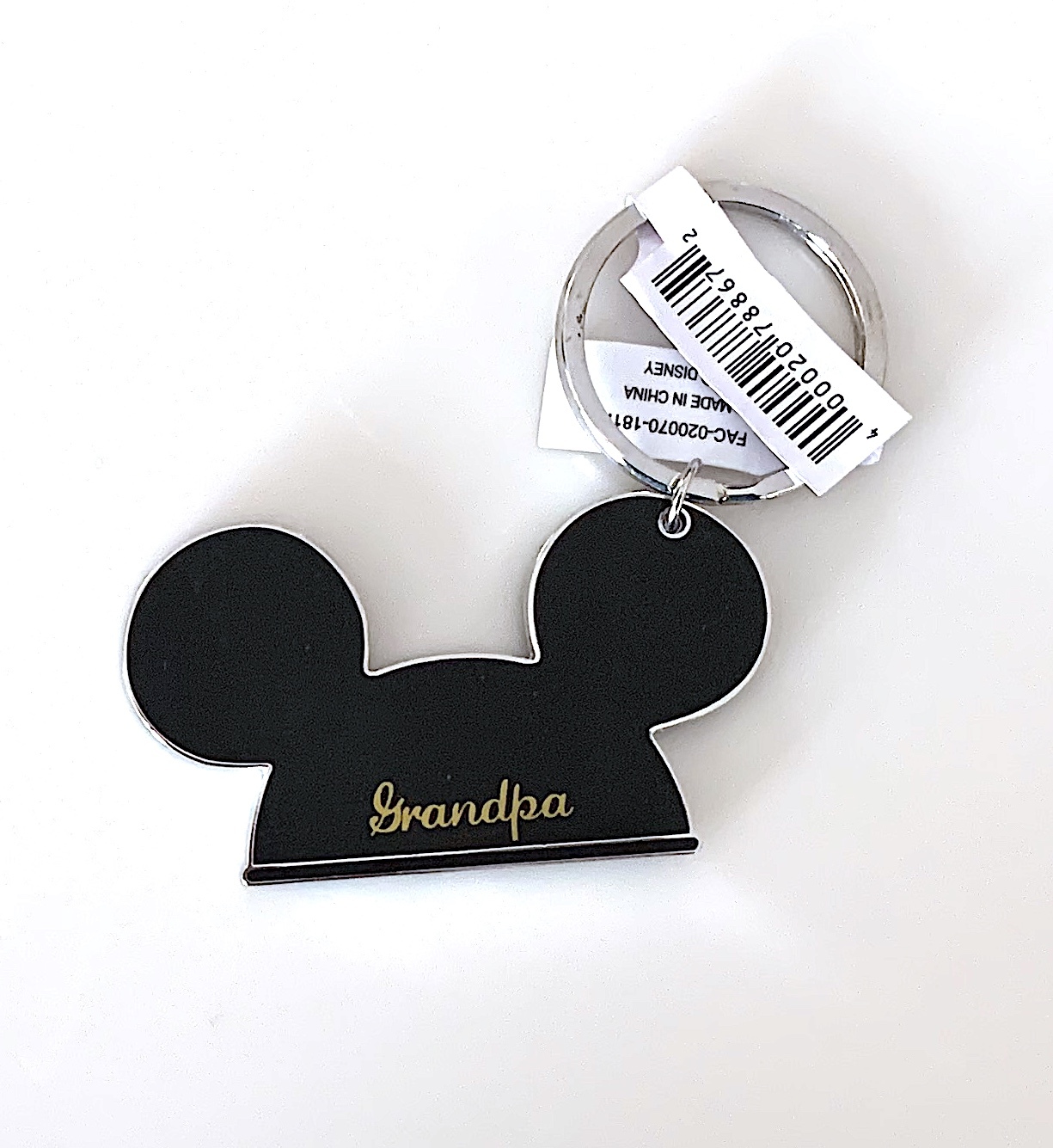 Walt Disney World Mickey Mouse Ears Grandpa Metal Keychain NEW - $16.90
