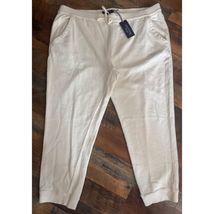 Vineyard Vines Cream Sweatpants Elastic Drawstring Waistband 100% Cotton... - $31.67