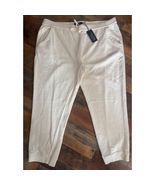 Vineyard Vines Cream Sweatpants Elastic Drawstring Waistband 100% Cotton... - $31.67