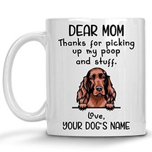 Personalized Irish Setter Coffee Mug, Custom Dog Name, Customized Gifts ... - £11.97 GBP