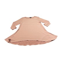 Alfani Blouse Shirt Top Women&#39;s S Peach Stretch Scoop Neck Long Sleeve Pullover - £17.11 GBP