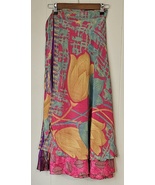 Upcycled Indian Sari Wrap Skirt S497 - £11.85 GBP