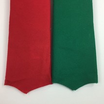 Holiday Time Set 2 Red Green 48&quot; Felt Christmas Tree Skirt Round Scallop Edge - £15.41 GBP