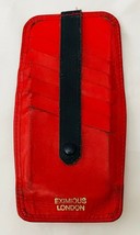 Eximious of London Credit Card Case Holder Red Black Leather Vintage - £13.16 GBP