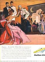 1958 Italian Line Full Page Magazine Ad ELEGANZA - $11.88