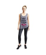 Keep Calm And Workout Gray Tank With A Side Tie Size L/XL - €16,88 EUR