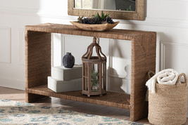 Ardelle Bohemian Natural Seagrass Console Table - $9,479.36 MXN