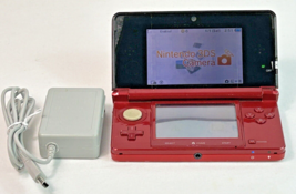 Nintendo 3DS Model # CRT-001 (USA) Metallic Red Bundle w/ Charger  - TESTED !! - $84.15