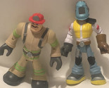 Rescue Heroes Lot Of 2 Fisher Price Action Figures Toy  T1 - £6.30 GBP