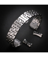 21mm Solid 304L Stainless Steel Metal Curved End Watch Bracelet/Watchban... - £19.24 GBP+