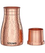 Solimo Copper Water Pot | Bedside Pot with Glass | Hammered Finish |950 ml - €42,84 EUR