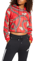 Nike Sportswear Icon Clash Womens Crop Top Hoodie Red CJ6305-657 SZ L NEW - £79.64 GBP