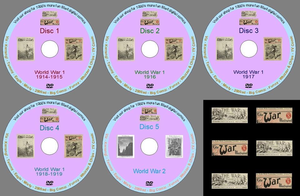 Primary image for The War Illustrated Magazine (WW1 & WW2) TOTALLY COMPLETE on 5 DVDs. UK CC
