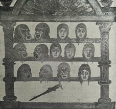 Phormio Of Terence Vatican Miniatures Print 1894 Victorian Theater Masks... - $19.99