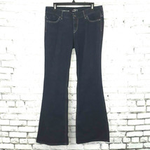 Ann Taylor LOFT Womens Jeans 10 Blue Modern Flare Denim Low Rise Dark Wash Y2K - £17.31 GBP