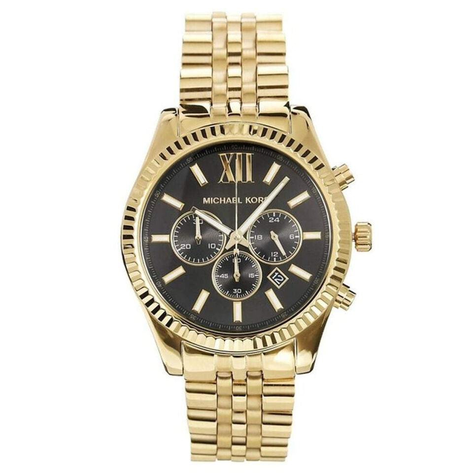 Primary image for Michael Kors MK8286 Lexington Mens’ Gold Stainless Steel Chrono Watch + Gift Bag